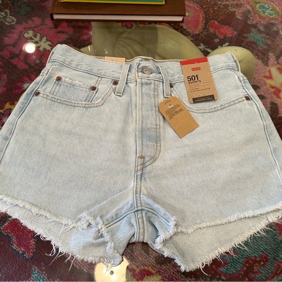 Levi's Pants - Levi's Blue Jean Shorts with Frayed Hem